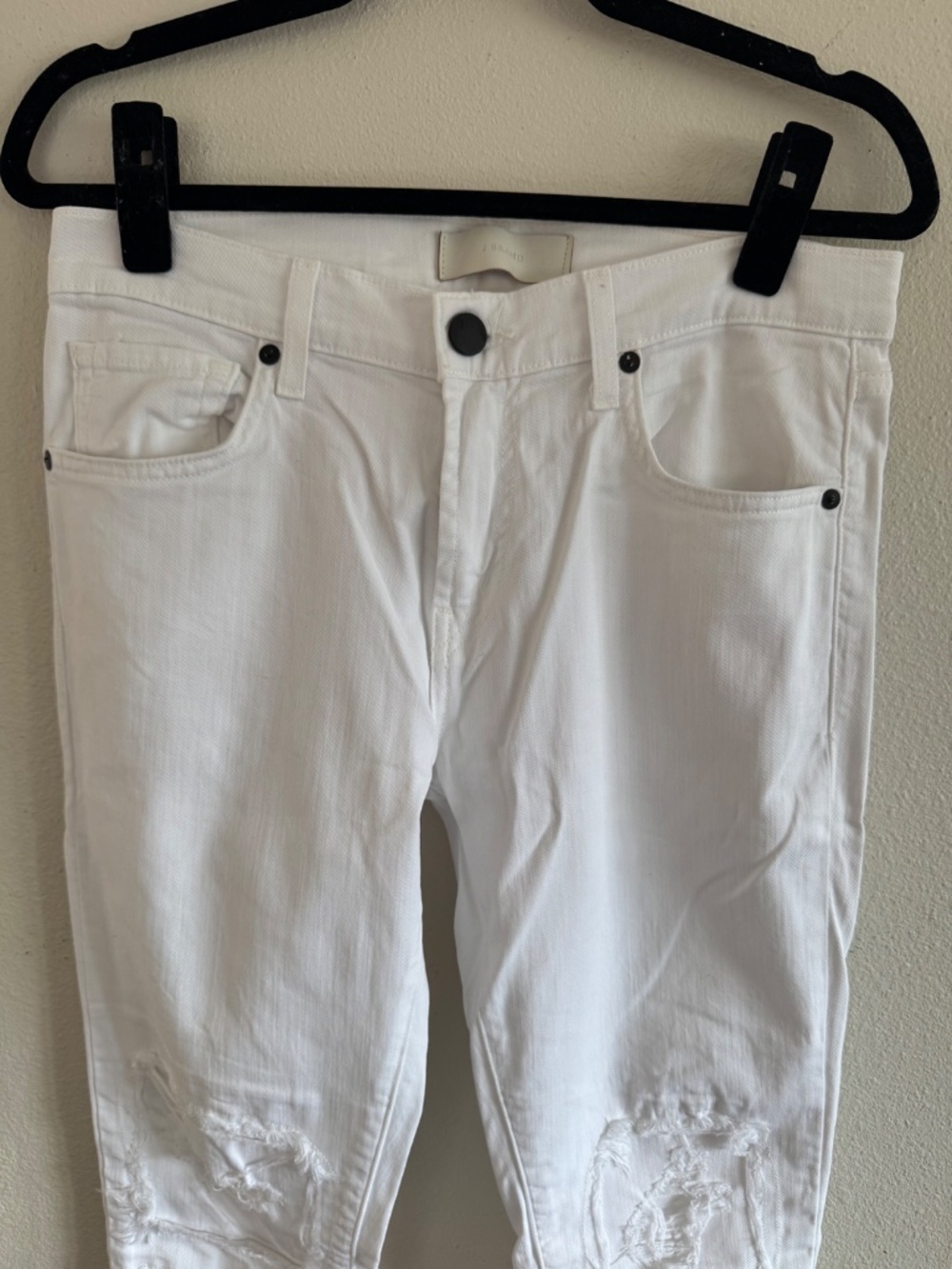J Brand White Distressed Skinny Jeans Size 30 - Picture 2 of 11